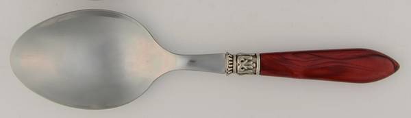 Cameo-Burgundy (Stainless) Salad Servng Spoon with Stainless Bowl