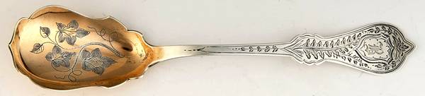 CSV5 (Coin) Large Jelly Spoon, Bright Cut