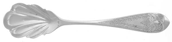 Dart-Engraved (Coin) Sugar Shell Spoon