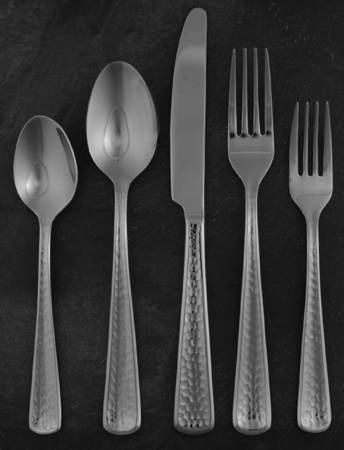 Francine Hammered (Stainless) 5 Piece Place Setting