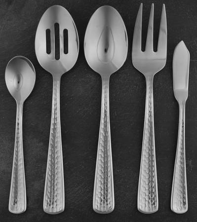 Francine Hammered (Stainless) 5 Piece Hostess Set