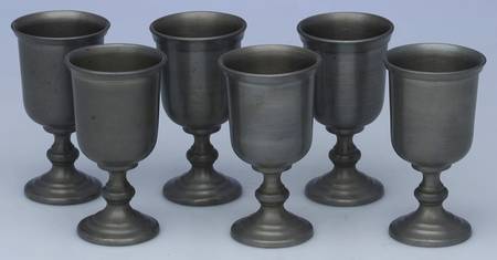C5L1 Pewter Hollowware (Set of 6) Wine Goblet
