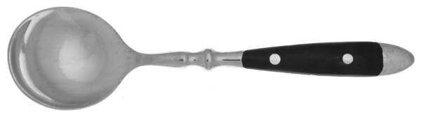 Bistro-Black (Stainless) Round Bowl Soup Spoon (Gumbo)