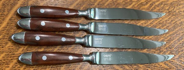 Bistro Woodgrain Brown (Stainless) Individual Steak Knife Hollow Handle