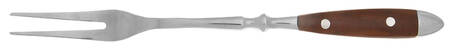 Bistro Woodgrain Brown (Stainless) 2-Tine Cold Cut Serving Fork