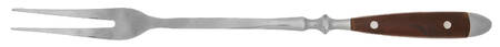 Bistro Woodgrain Brown (Stainless) Small Steak Carving Fork with Stainless Prongs