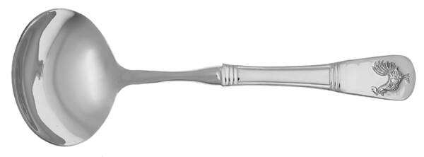 French Rooster (Stainless) Gravy Ladle with No Spout Stainless Bowl HC