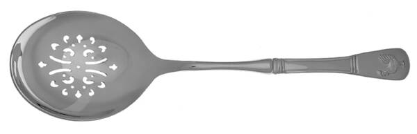 French Rooster (Stainless) Casserole Spoon with Pierced Stainless Bowl HC