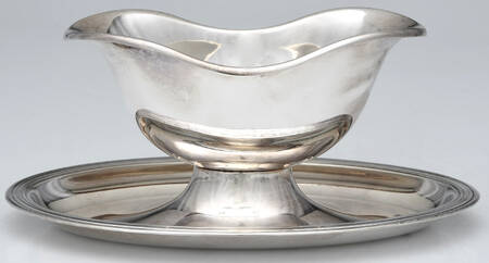 Albi (Silverplate, Hollowware) Sauce Boat W/Attached Underplate