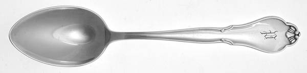 Coh25 (Silverplate) Monogrammed Oval Dessert/Soup Spoon