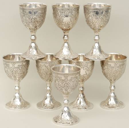 C5C2 (Silverplate, Hollowware) (Set of 8) Wine Goblet