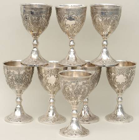 C5C2 (Silverplate, Hollowware) Water Goblet - Set of 8