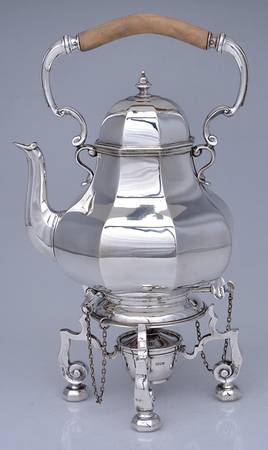 C0A2 (Sterling, Hollowware) Kettle, Stand & Burner
