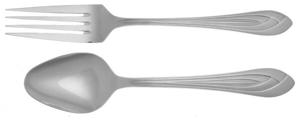 Basketweave (Stainless) Solid Serving Set