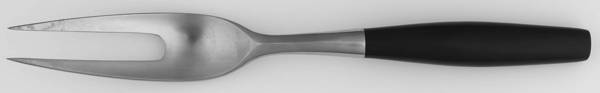 Kongo-Black (Stainless) Small Steak Carving Fork with Stainless Prongs