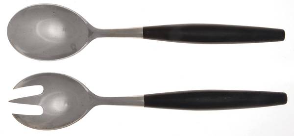 Kongo-Black (Stainless) (2 Pc) Solid Salad Set