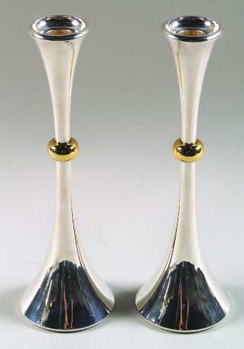 Silverplate Hollowware Pair of 10" Candlesticks