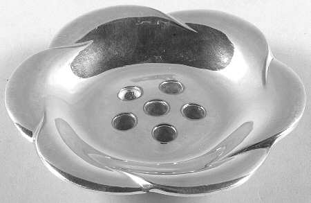 Silverplate Hollowware Flower Dish Taperholder