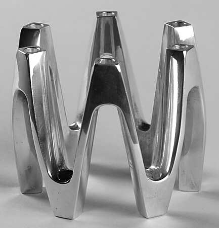 Silverplate Hollowware Taper Candleholder (Holds 12 Candles)