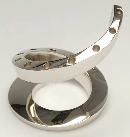 Silverplate Hollowware Spiral Candleholder Holds 12 Candles