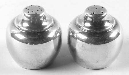 Stainless Hollowware Salt and Pepper Set