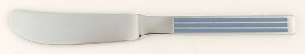 Thebe-Blue (Stainless, Bluehdl) Flat Handle Master Butter Knife
