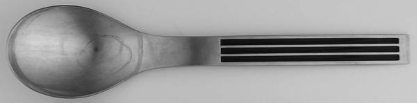 Thebe-Black (Stainless, Black Handle) Solid Serving Spoon