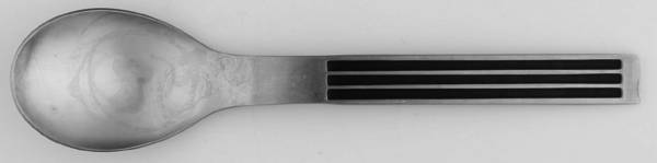 Thebe-Black (Stainless, Black Handle) Place/Oval Soup Spoon