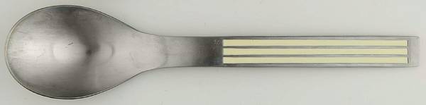 Thebe-White (Stainless, Whitehdl) Solid Serving Spoon