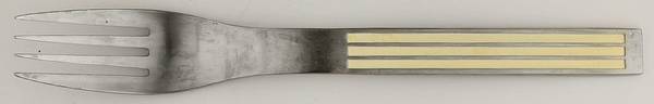 Thebe-White (Stainless, Whitehdl) Solid Serving Fork
