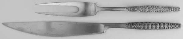 Variation IV (Stainless, No Black Accent) Large 2-Piece Roast Carving Set w/Stainless Blade