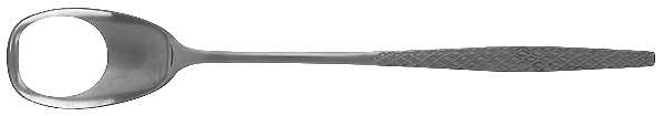 Variation IV (Stainless, No Black Accent) Long Handle Solid Pierced Servng Spoon