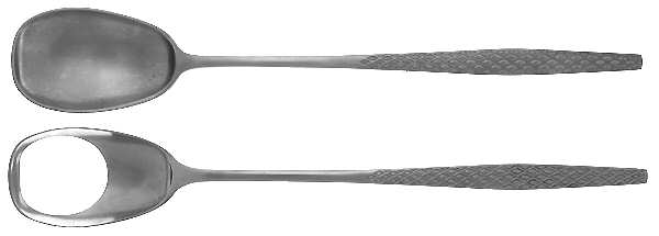 Variation IV (Stainless, No Black Accent) Long Handle Solid Serving Set