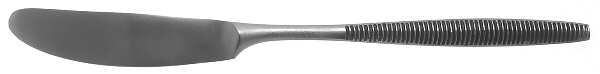 Variation VI (Stainless, Black Accent) Flat Handle Butter Spreader