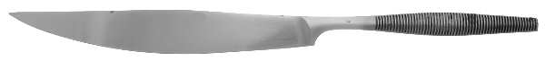 Variation VI (Stainless, Black Accent) Small Steak Carving Knife with Stainless Blade