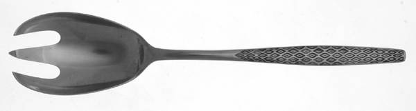 Variation IV (Stainless, Black Accent) Solid Serving Fork