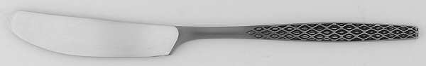 Variation IV (Stainless, Black Accent) Flat Handle Butter Spreader