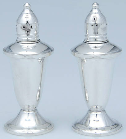 Sterling Hollowware Weighted Salt and Pepper Set
