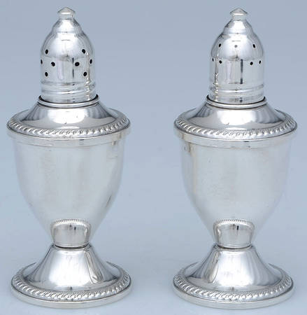 Sterling Hollowware Weighted Salt and Pepper Set