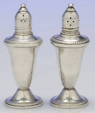 Sterling Hollowware Weighted Salt and Pepper Set