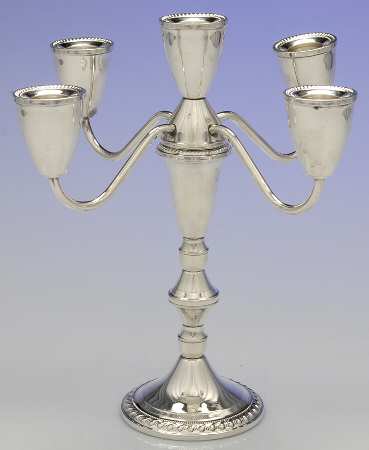 Sterling Hollowware 9" 5 Light Candelabra
