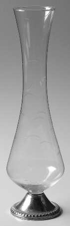 Sterling Hollowware Crystal Vase with Sterling Base