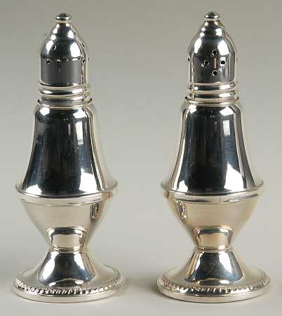 Sterling Hollowware Weighted Salt and Pepper Set