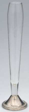 Sterling Hollowware 10" Crystal Vase with Sterling Base