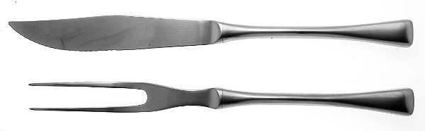 Guernica (Stainless, Satin) Small Stainless Blade 2-Piece Steak Carving Set