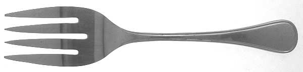 London-Londres (Stainless, Satin) Medium Solid Cold Meat Serving Fork