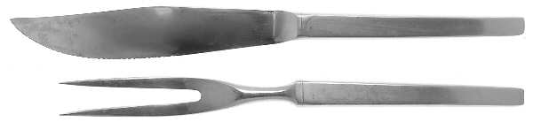 Picasso (Stainless, Satin) Small Stainless Blade 2-Piece Steak Carving Set