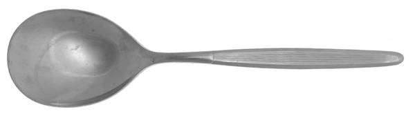 Toledo (Stainless, Ridges) Solid Salad Serving Spoon