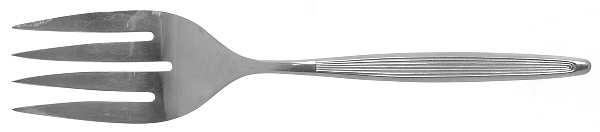 Toledo (Stainless, Ridges) Medium Solid Cold Meat Serving Fork