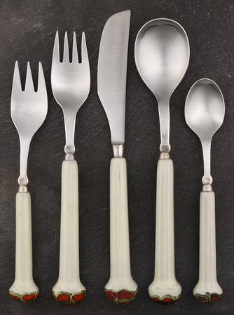 Regency-Jewel White (Stainless) 5 Piece Place Setting